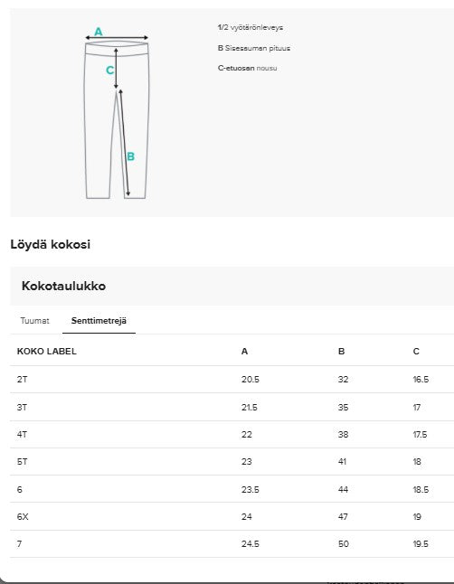 Lasten trikoohousut, pystyraita