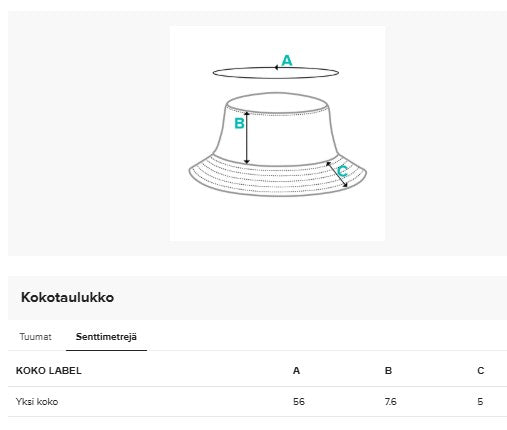 Bucket-hattu, me, luomupuuvillaa