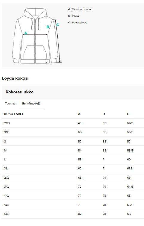 Huppari tekstillä, unisex