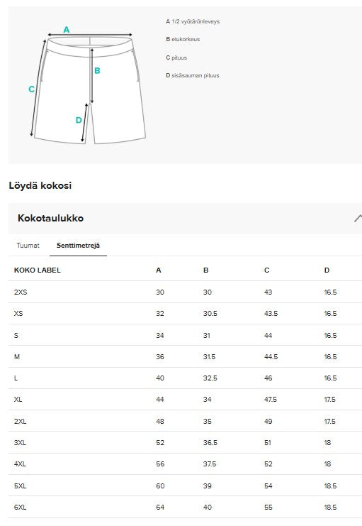 Miesten uimashortsit, pystyraita
