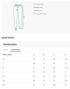 Naisten slim fit collegehousut, musta