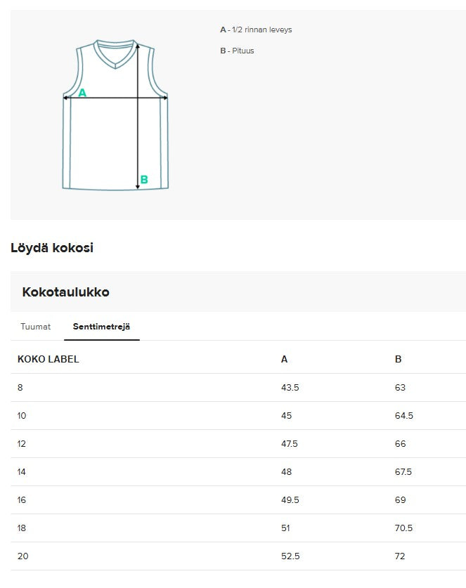 Nuorten koripallopaita, 8