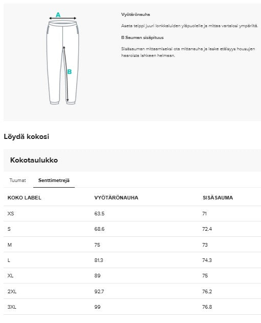 Verkkahousut, 85 musta, unisex